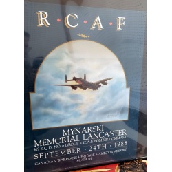 R.C.A.F. poster Mynarski memorial lancaster
